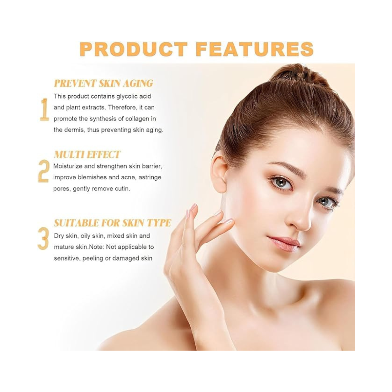 Glycolic Acid 7% Exfoliating Toner, Skin Brightening and Smoothing, 240ml