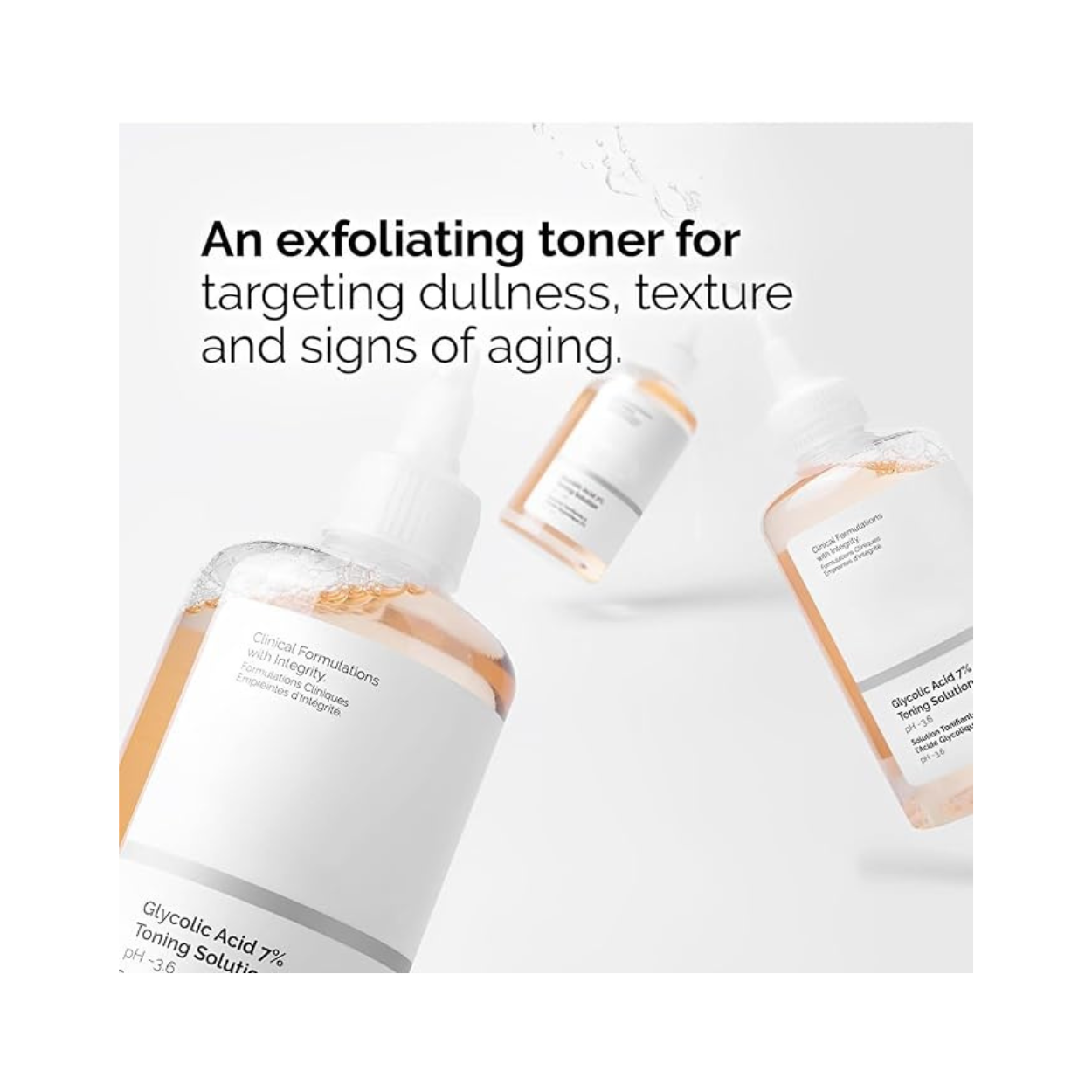 Glycolic Acid 7% Exfoliating Toner, Skin Brightening and Smoothing, 240ml