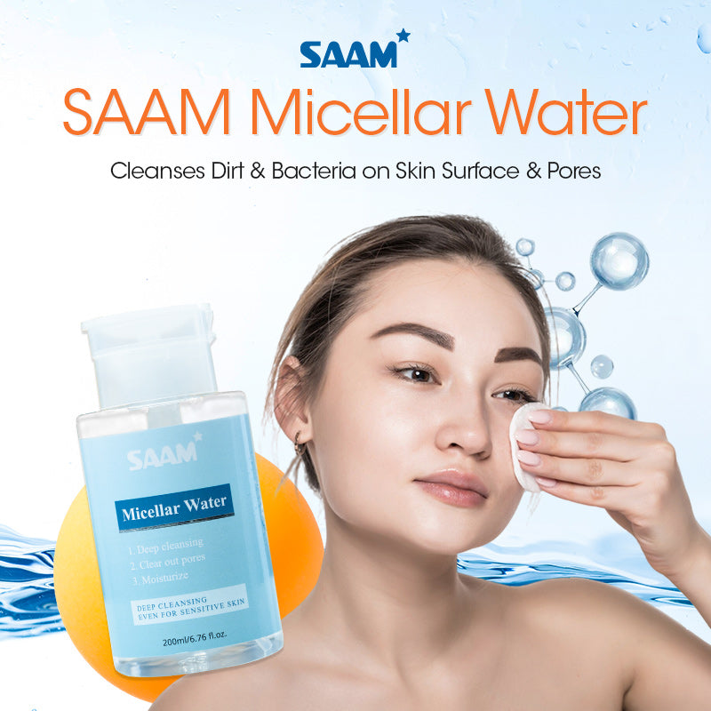 Saam micellar water deeply cleanses 9999 percent impurities and makeup