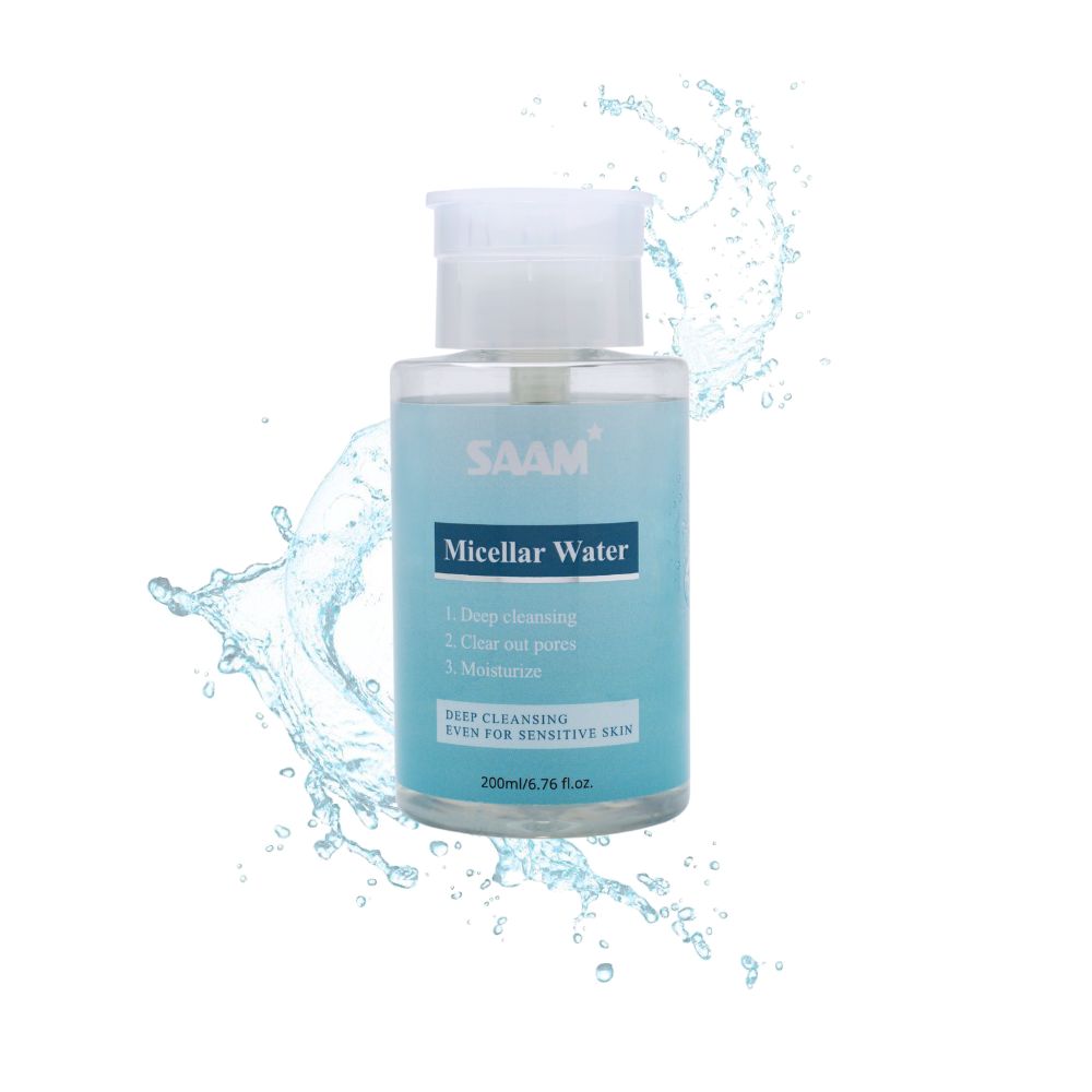 Saam micellar water deeply cleanses 9999 percent impurities and makeup