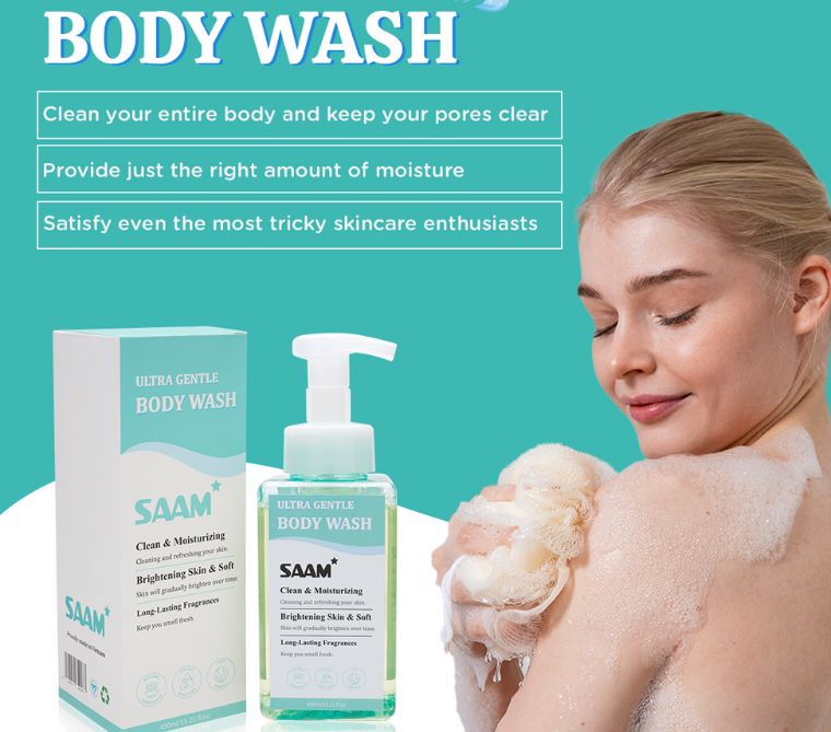 Saam body wash gentle cleanse and radiant skin
